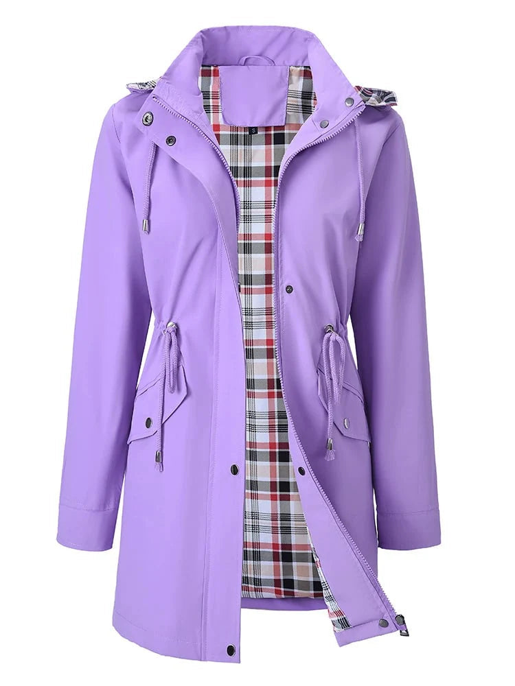 🔥Korlátozott ideig tartó akció 50% kedvezménnyel🎁🧥Női kockás vízálló kabát 3 az 1-ben - esőben, szélben és hidegben, mindenkinek
