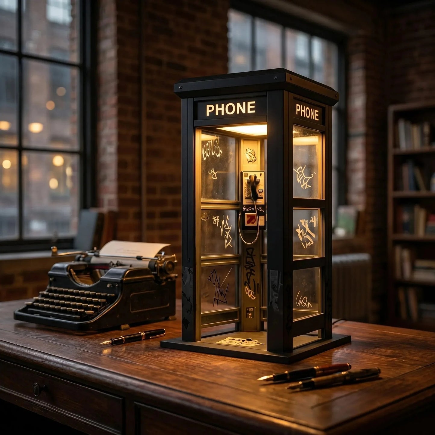 ✨Vintage hangulatot teremtő lámpa, telefonfülke stílusban