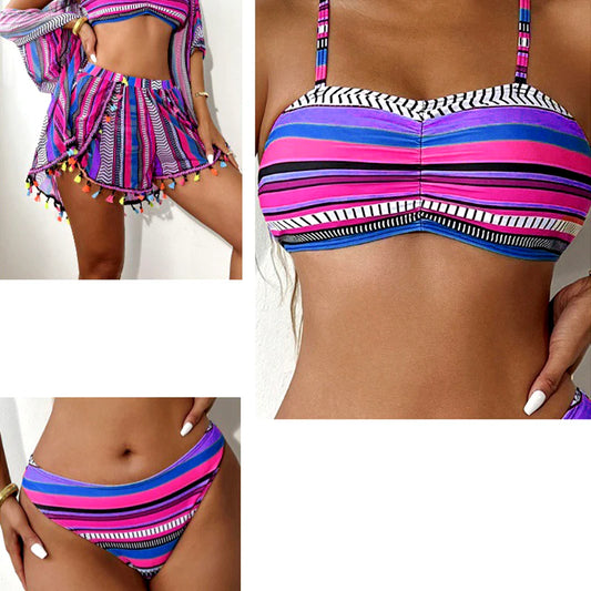 4 részes spagettipántos bikiniszett