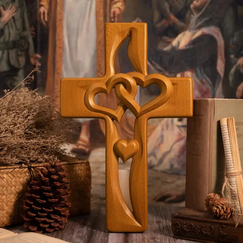 Fakereszt Összefonódó Szívek♥ - Családi Áldás 🕊️