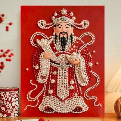 DIY gyöngyfestés kerettel otthoni faldekorációhoz
