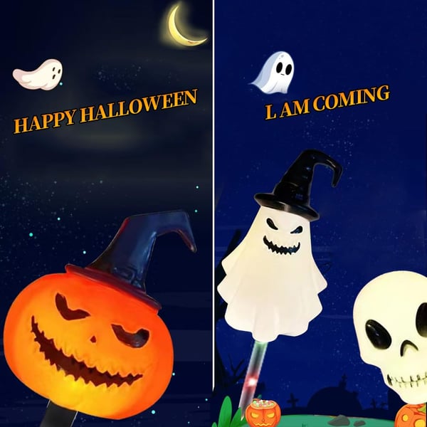 👻🎁6 db-os LED napelemes halloweeni talajfények