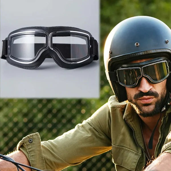 🥽 50% KEDVEZMÉNY MOST! 🏍️ Vintage sisakvédő motoros szemüvegek – UV-védelem, páramentesítés és állítható pánt 🛡️