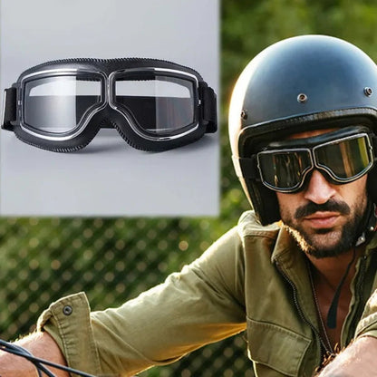 🥽 50% KEDVEZMÉNY MOST! 🏍️ Vintage sisakvédő motoros szemüvegek – UV-védelem, páramentesítés és állítható pánt 🛡️