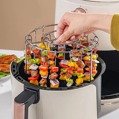 🥩Levegős fritőz, függőleges kebab grill + ingyenes hőálló kesztyűk🍤