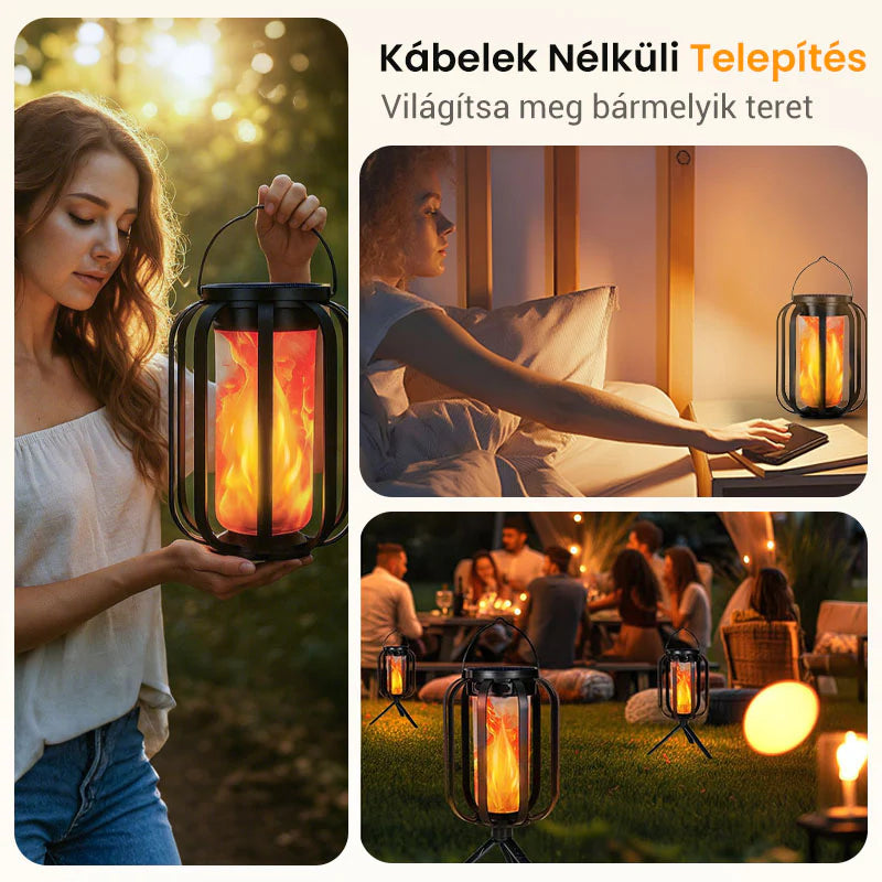 🌞Nyári ajánlat 🔥4 üzemmóddal rendelkező kültéri napelemes zseblámpa