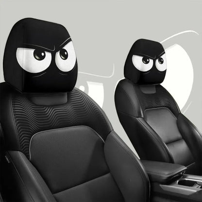 😆 Vicces autós fejtámla huzatok rajzfilm motívummal - 2D, univerzális 2D méret 🚗