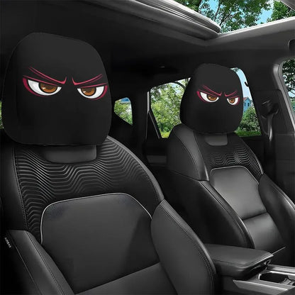 😆 Vicces autós fejtámla huzatok rajzfilm motívummal - 2D, univerzális 2D méret 🚗