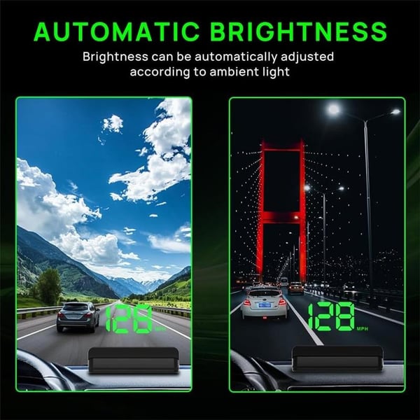 🚗 Head-up kijelzős autós GPS digitális sebességmérő – HUD autókhoz, teherautókhoz és motorkerékpárokhoz