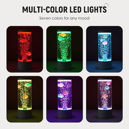 LED akváriumvilágítás buborékos halakkal