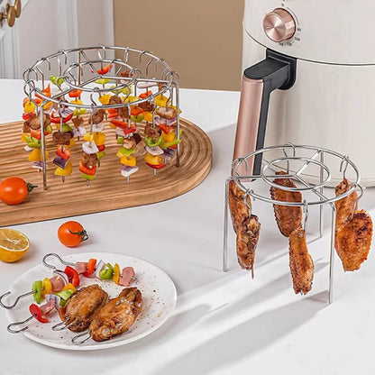 🥩Levegős fritőz, függőleges kebab grill + ingyenes hőálló kesztyűk🍤