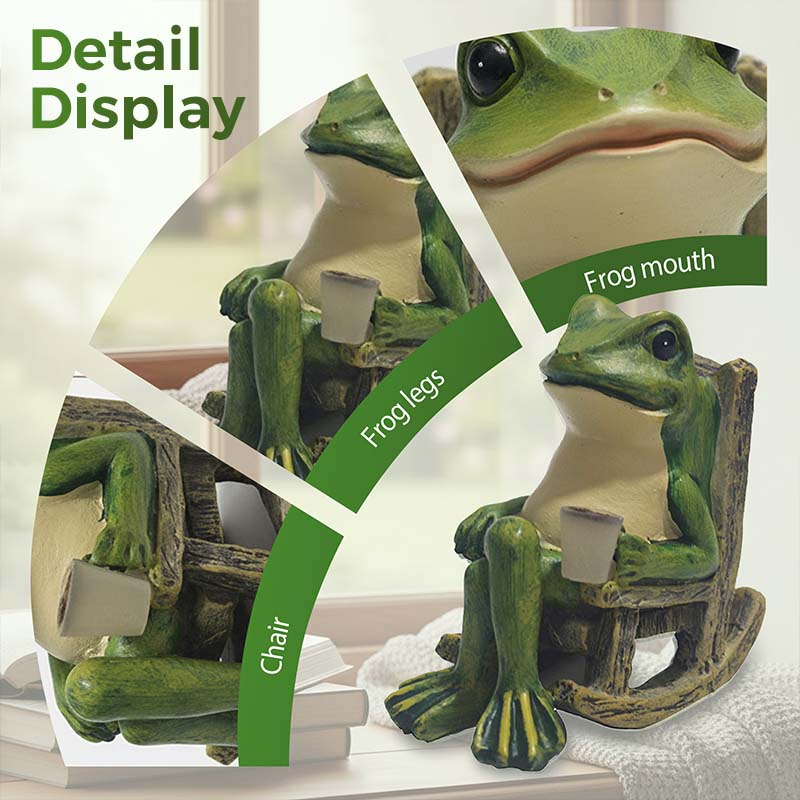 🐸Napelemes béka hintaszék-dísz