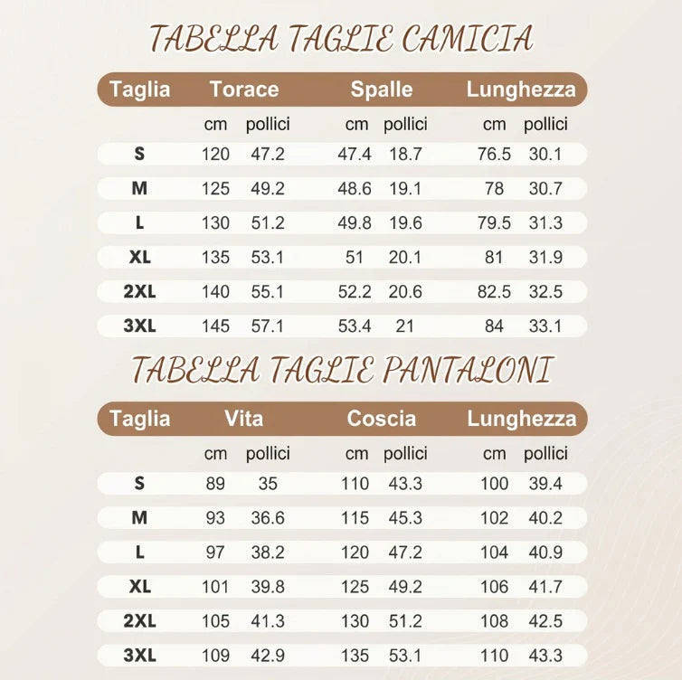 Férfi kétrészes csíkos ing és nadrág szett