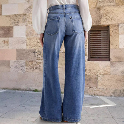 ⏳Időben Korlátozott Akció⏰Női Vintage Magas Derekú, Széles Lábú Farmer👖