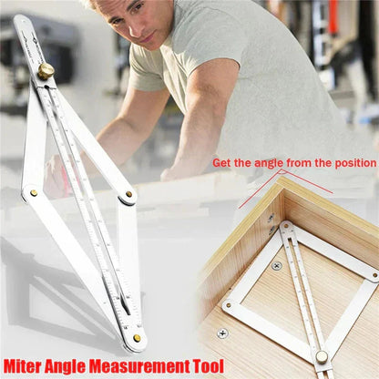 🔥📐 Multifunkcionális szögmérő famegmunkáláshoz! Belső és külső sarkok kettős mérése 10–170° tartományban 👨‍🔧👍