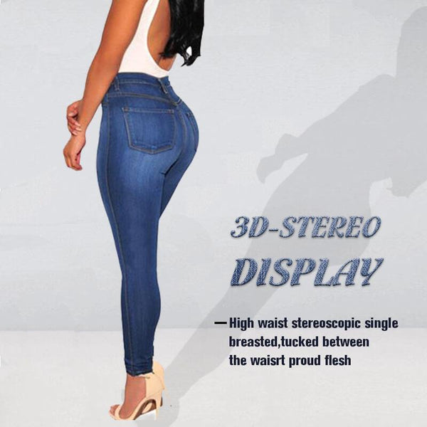 Női Slim Fit Stretch Farmer Ceruzanadrág