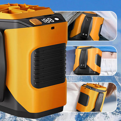 🌀 Derékventilátor 6000 mAh – Többfunkciós, állítható szög 🌬️⚡🏖️