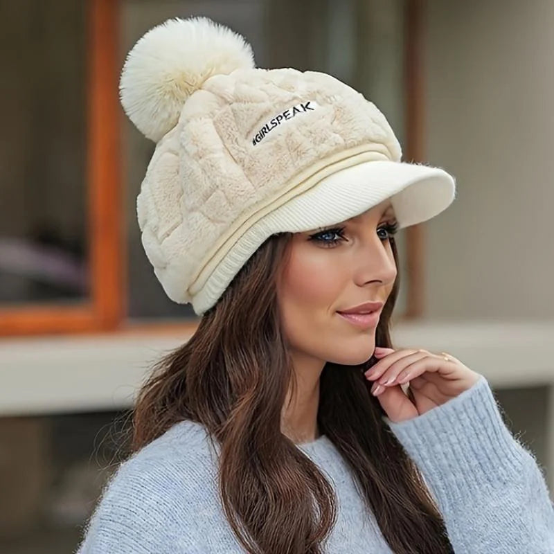 💁‍♀️A legjobb téli ajándék🎁👒 - Női téli sapka 2025 rövid karimájú🥰