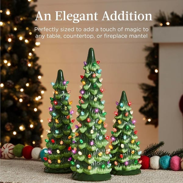Hand-Painted Tabletop Christmas Trees