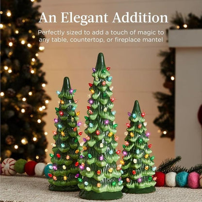 Hand-Painted Tabletop Christmas Trees