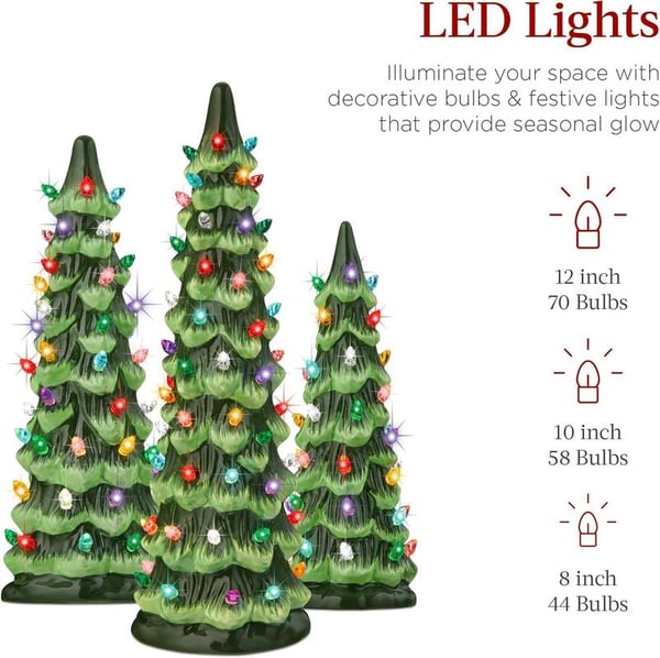 Hand-Painted Tabletop Christmas Trees
