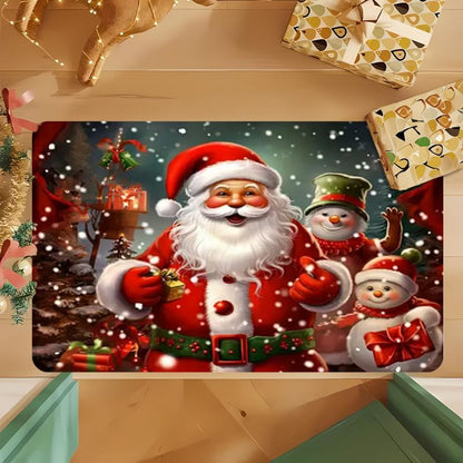 🎅 Karácsony előtti leárazás🎅 Karácsonyi konyhai lábtörlő Csúszásgátló szőnyeg Mosógépben mosható lábtörlő Kristálybársony