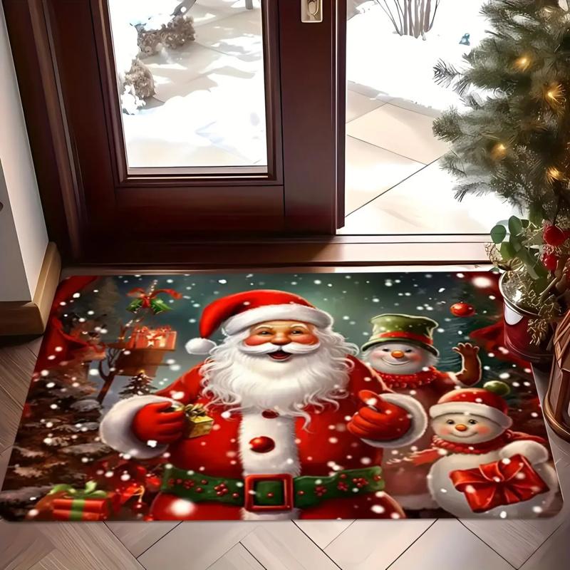 🎅 Karácsony előtti leárazás🎅 Karácsonyi konyhai lábtörlő Csúszásgátló szőnyeg Mosógépben mosható lábtörlő Kristálybársony