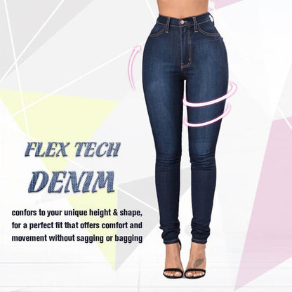 Női Slim Fit Stretch Farmer Ceruzanadrág