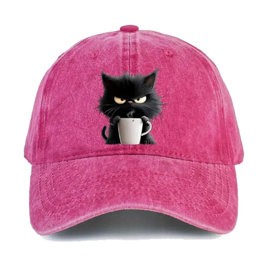 😻Imádnivaló fekete vintage baseballsapka macskával