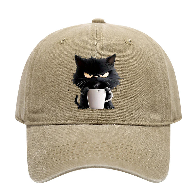 😻Imádnivaló fekete vintage baseballsapka macskával