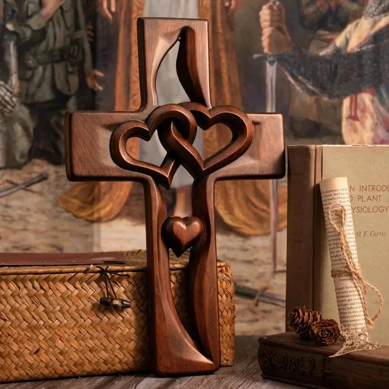 Fakereszt Összefonódó Szívek♥ - Családi Áldás 🕊️