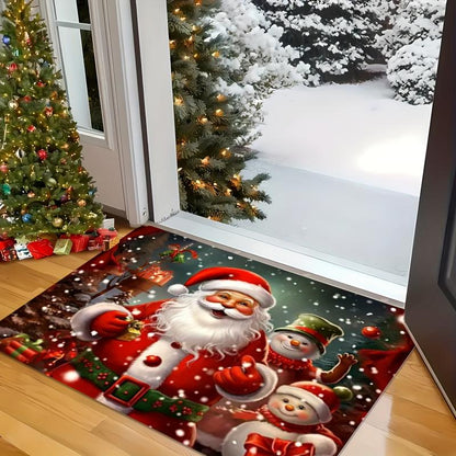 🎅 Karácsony előtti leárazás🎅 Karácsonyi konyhai lábtörlő Csúszásgátló szőnyeg Mosógépben mosható lábtörlő Kristálybársony