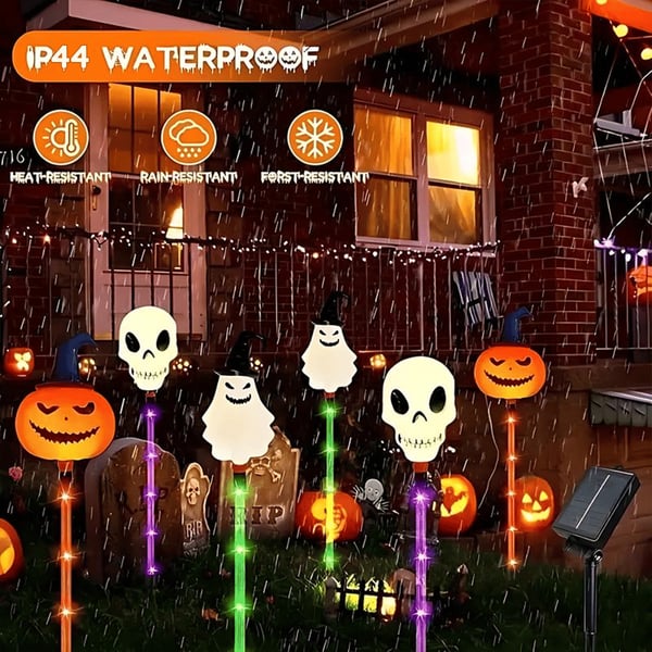 👻🎁6 db-os LED napelemes halloweeni talajfények