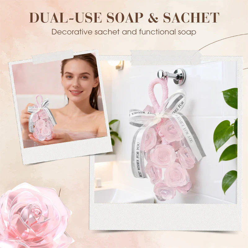 🌹Kézzel készített kristály szappancsokor rózsákkal💕
