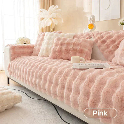 🛋️☁️ Vastag plüss nyúl kanapéhuzat❄️