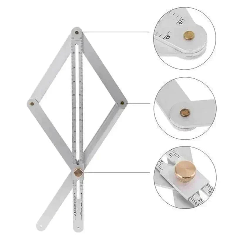 🔥📐 Multifunkcionális szögmérő famegmunkáláshoz! Belső és külső sarkok kettős mérése 10–170° tartományban 👨‍🔧👍