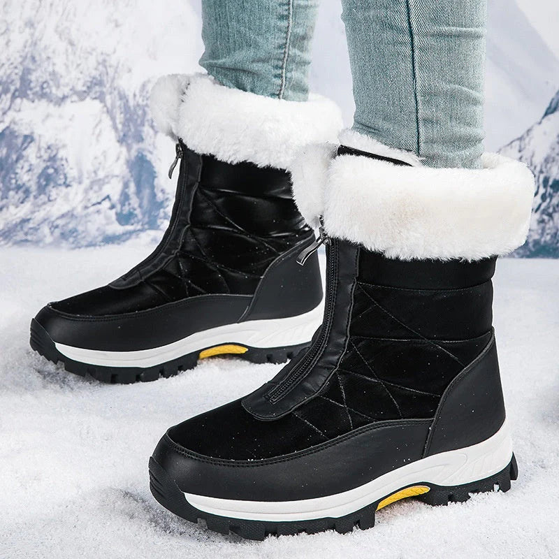 【EU36-42】❄️Téli női PU csizma pamut és polár béléssel