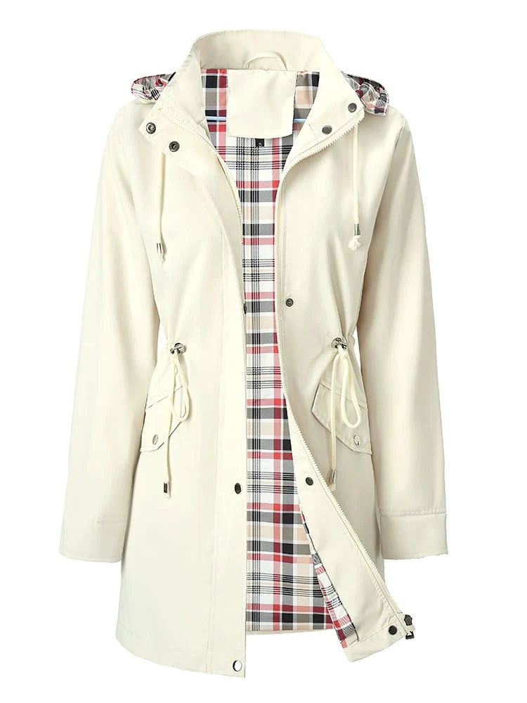 🔥Korlátozott ideig tartó akció 50% kedvezménnyel🎁🧥Női kockás vízálló kabát 3 az 1-ben - esőben, szélben és hidegben, mindenkinek