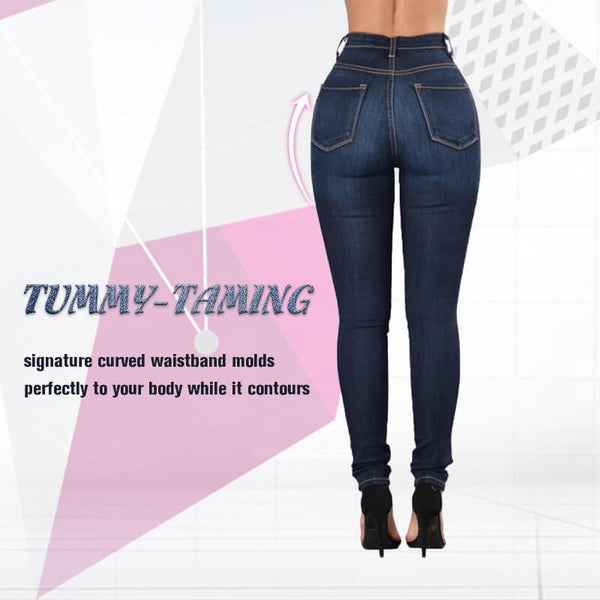 Női Slim Fit Stretch Farmer Ceruzanadrág