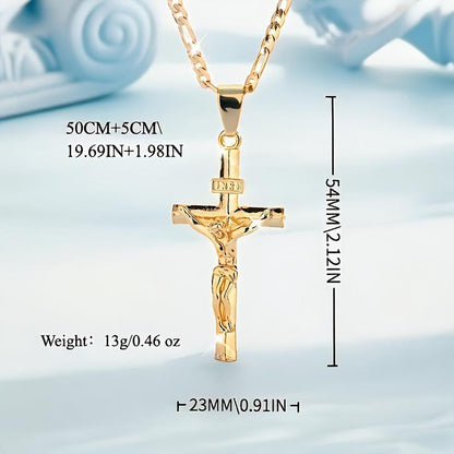 ✝️Aranyszínű feszület medál nyaklánc