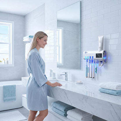 UV-sterilizáló fogkefetartó