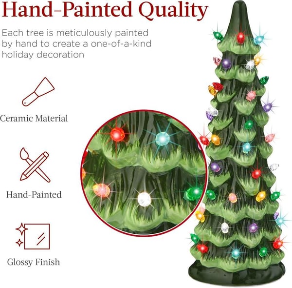 Hand-Painted Tabletop Christmas Trees