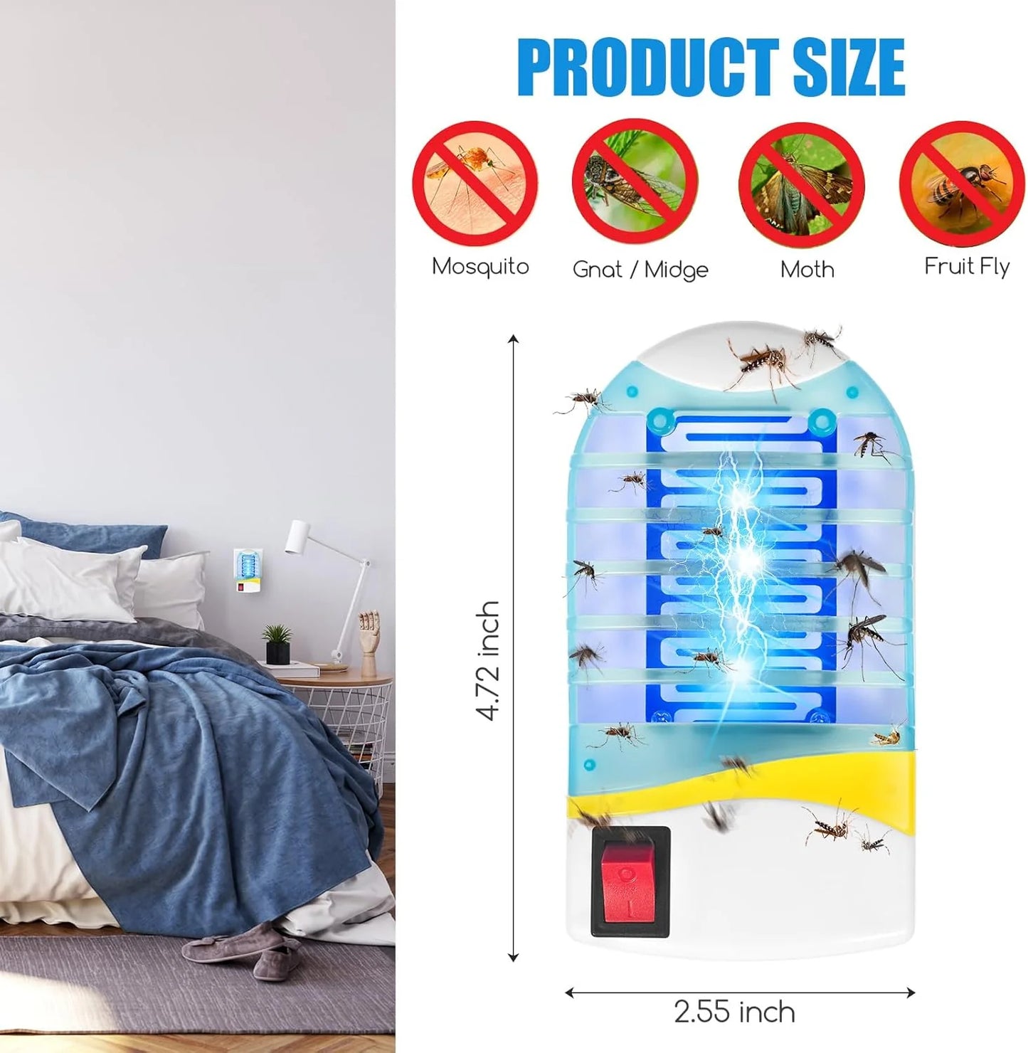 🦟 Beltéri dugaszolható szúnyoggyilkos csapda⚡