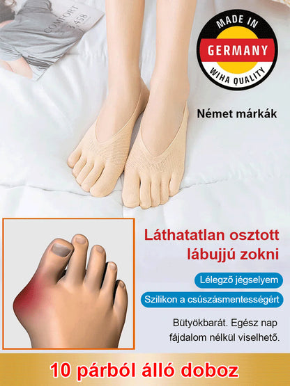 Uniszex láthatatlan korrekciós ötujjú zokni