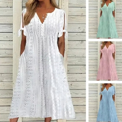 🥰Elegáns női ruha V-nyakkal