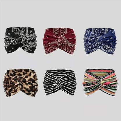 ✨Vásárolj 1-et, kapsz 2-t ingyen✨Széles, nyomtatott, csomós hajpánt nőknek🎀