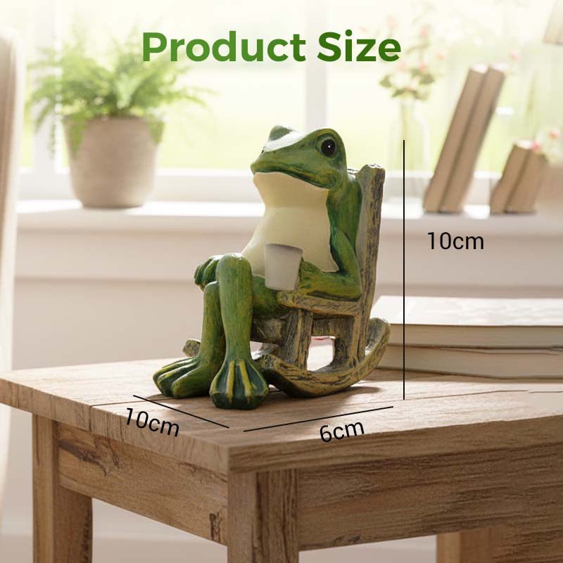 🐸Napelemes béka hintaszék-dísz