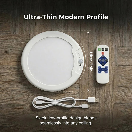 🔥🔋 Újratölthető LED Mozgásérzékelős Mennyezeti Fény 💡✨