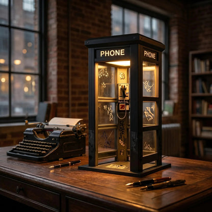 ✨Vintage hangulatot teremtő lámpa, telefonfülke stílusban