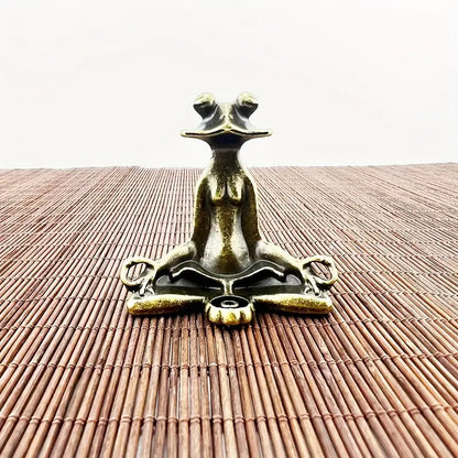 Meditoad – Elegáns fém béka alakú füstölőtartó